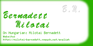 bernadett milotai business card